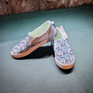 Stitch Kids Slip-On Shoes - Blue and Silver